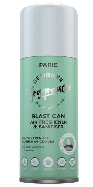 Designer Fragrances Parie Blast Air Freshener &amp; Sanitiser Spray 400ml