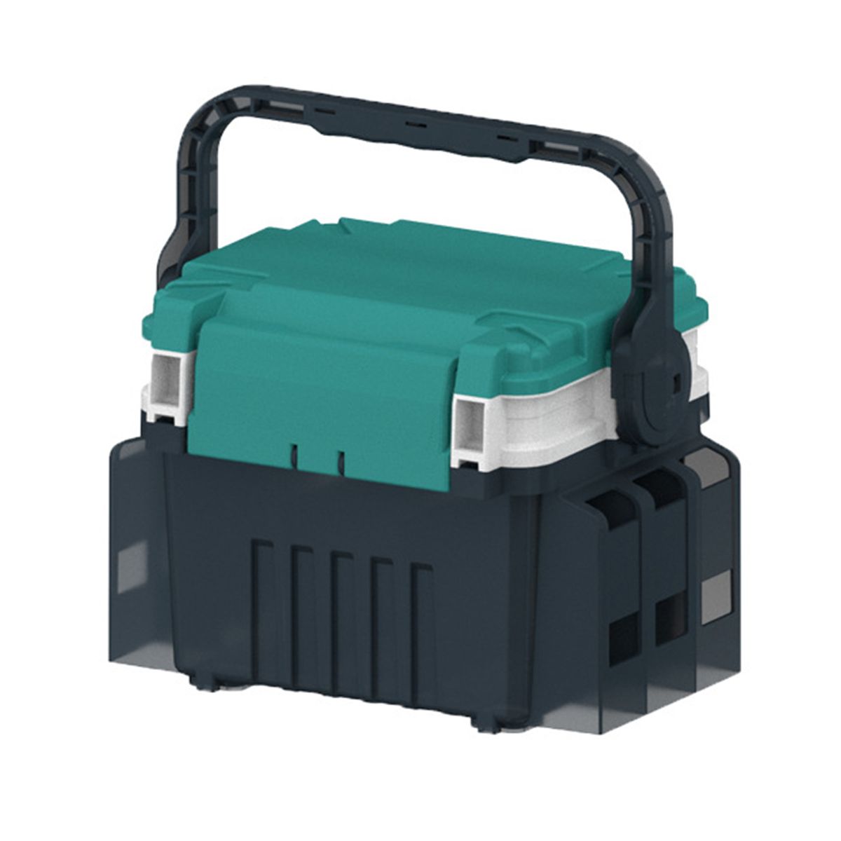 Mix Box Portable 7L Outdoor Sittable 2 Layer Tackle Box With Rod Holder