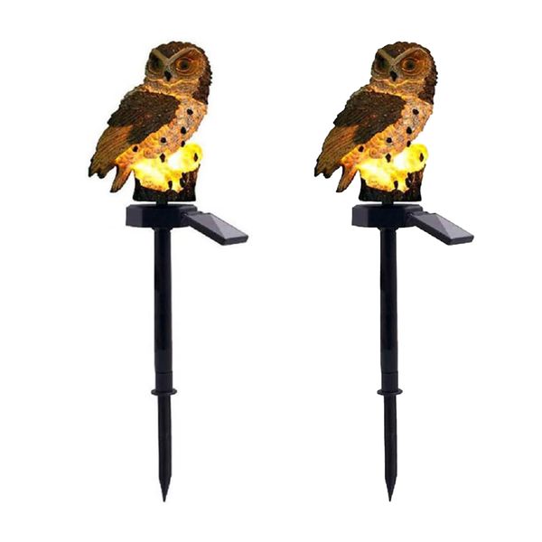 2Piece Solar Light Outdoor Waterproof Garden Decoration Owl Ligh