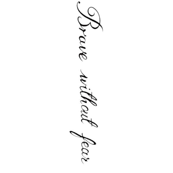 1 Piece - Empowering Phrase Temporary Tattoo - Black