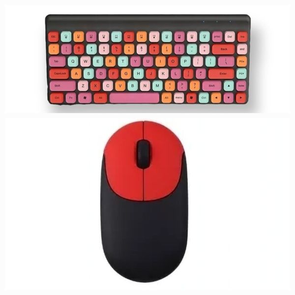 Candy Colour Retro Wireless Keyboard &amp; Mouse Combo