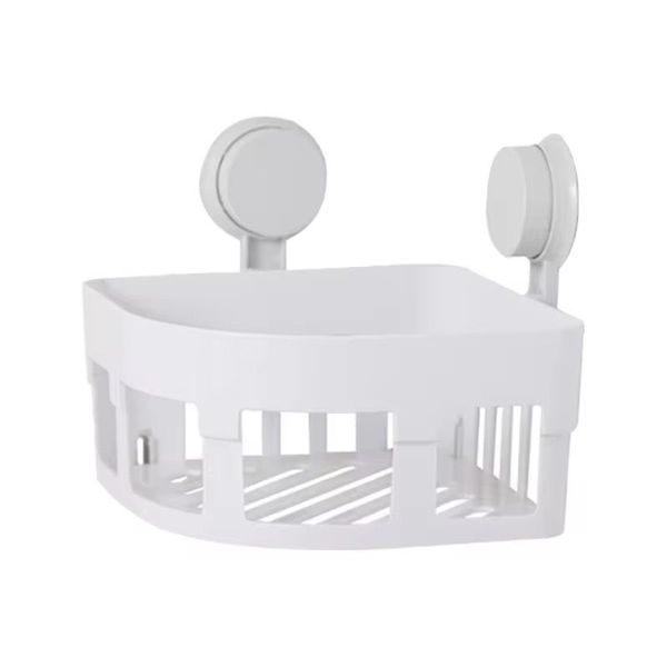 Bathroom Toiletries Cosmetics Plastic Corner Wall Mounted Storage Rack