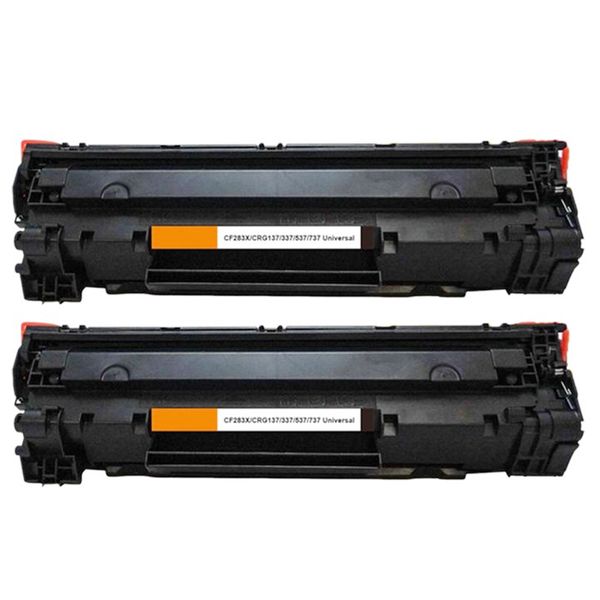 2 Pack Toner Compatible With HP CF283X CRG137 337 Cartridge Black