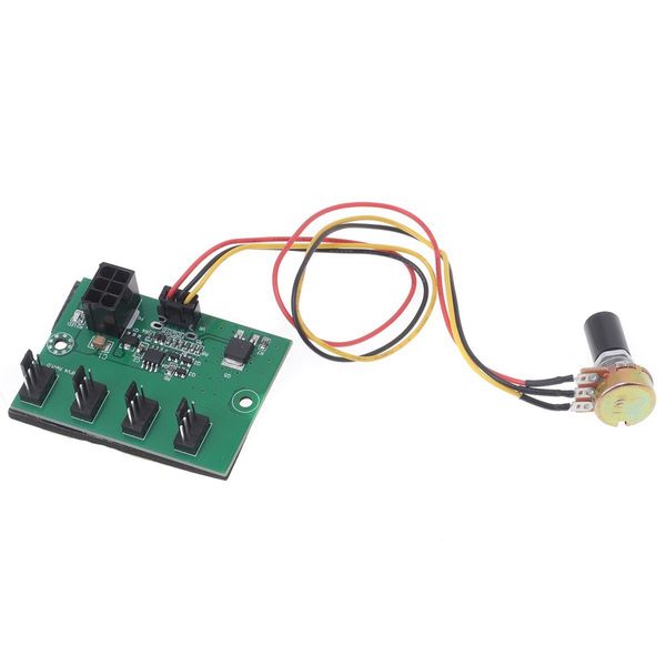 Computer Case Dc12V Miner Fan Speed Controller 4-Channel Fan Hub 6Pin