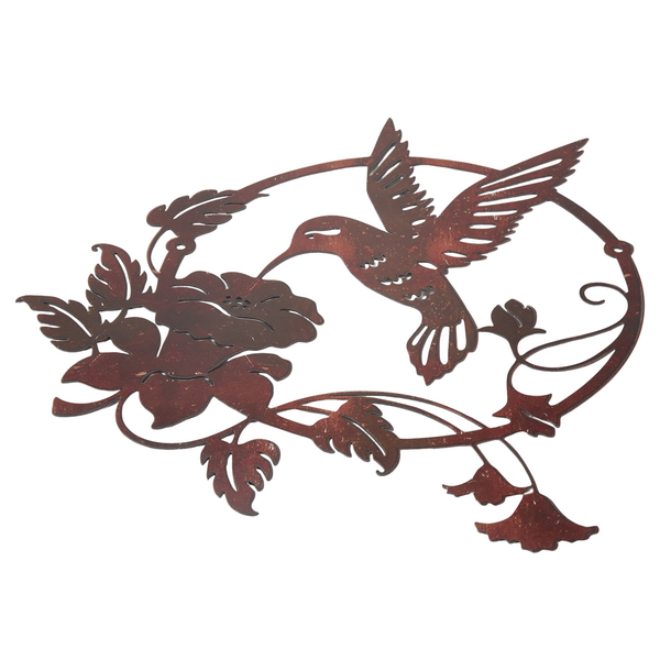 Iron Art Bird Wall Decor Garden Fence Wall Sculpture for Home C