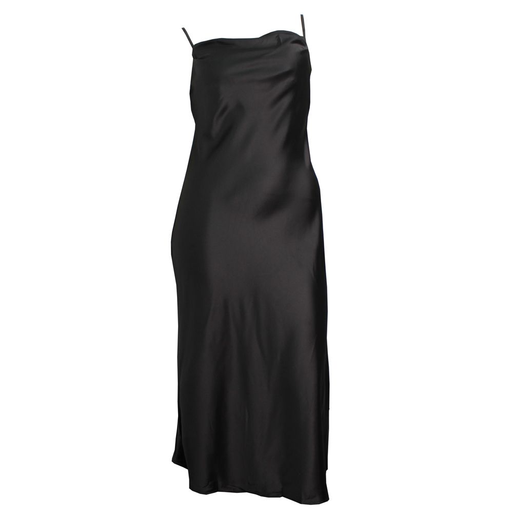 Ladies' Strappy Black Satin Dress | Shop Today. Get it Tomorrow ...