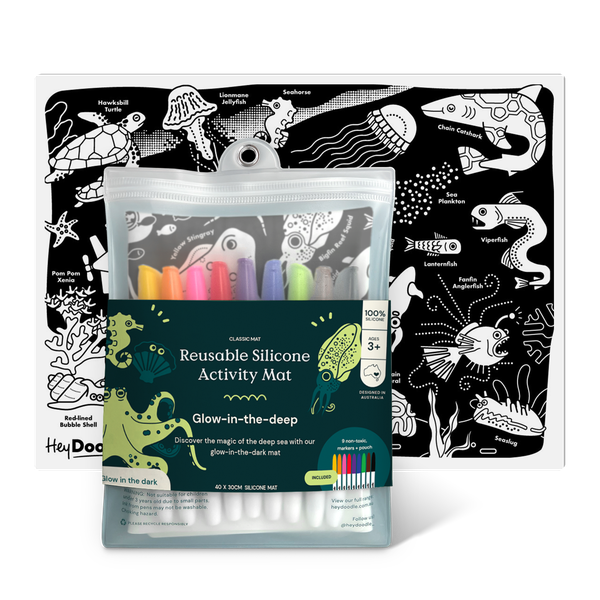 HeyDoodle Glow-in-the-deep Classic Colouring &amp; Doodle Mat