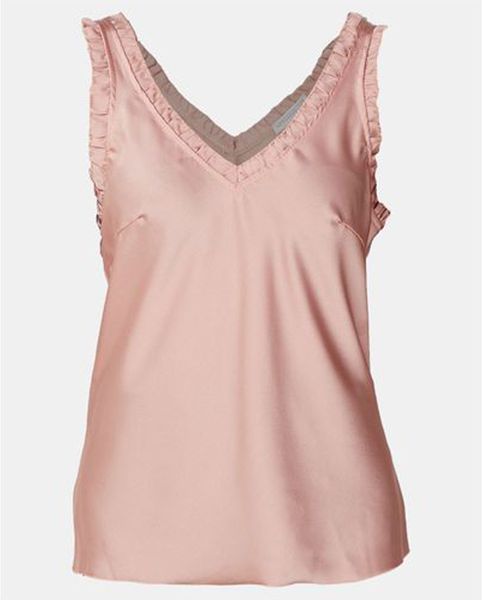 UB Creative Satin V-Neck Vest - Pink