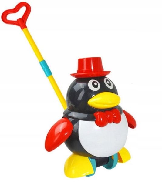 Meshbag Penguin/Duck Push Toy With a Handle