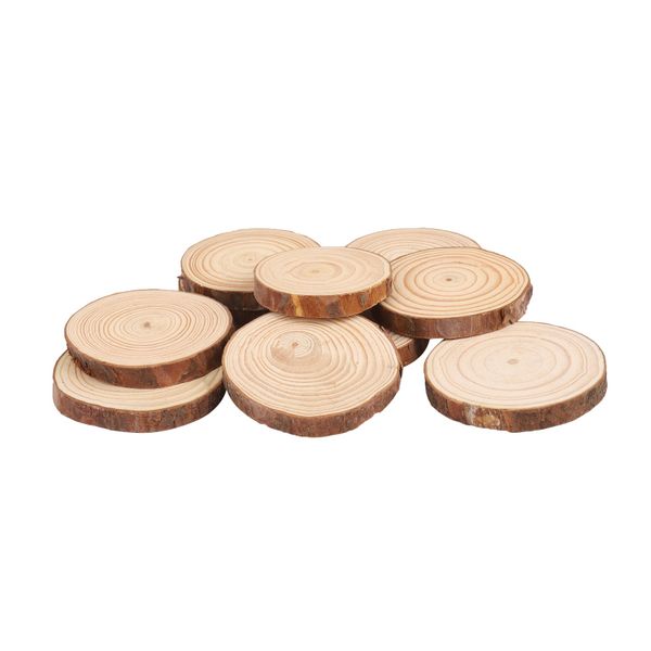 10X Tree Round Wood Log Slice For Wedding Bark Table Decor