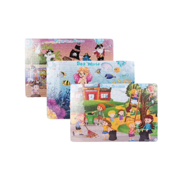 Assorted Educational Puzzles 120 Pieces- Pack Of 3