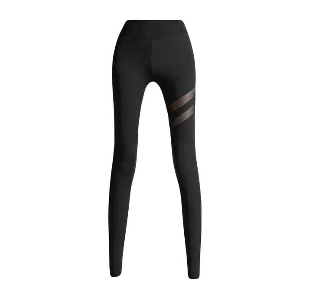 Slim Fit Mesh Insert High Waist Legging