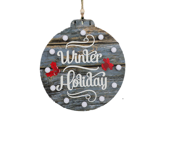 Wooden Christmas Ornament: Festive Wall &amp; Tree Decor