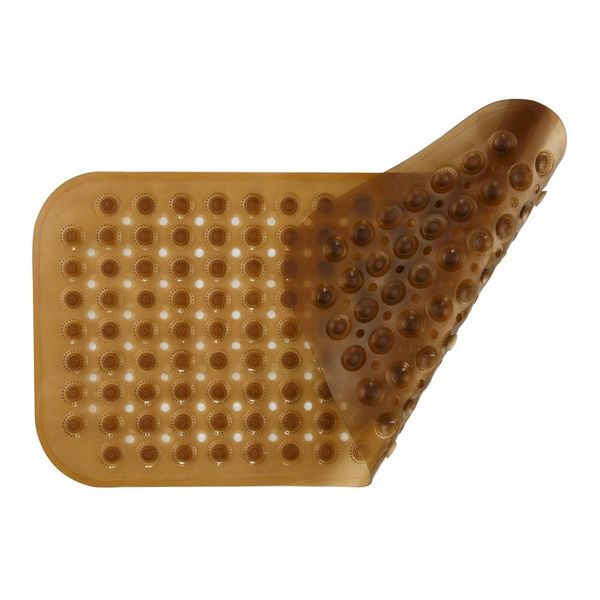 PVC Non-Slip Bathroom Bath/Shower Mat SET with Polka Dot Texture