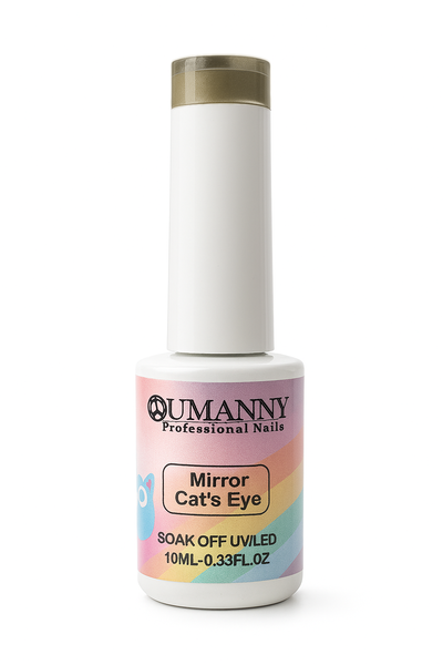 Oumanny Mirror Cat's Eye Gel Polish - Magnetic Glow Effect