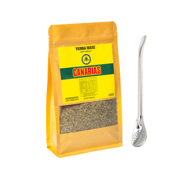 Canarias - Yerba Mate Tea with free Bombilla - 200g
