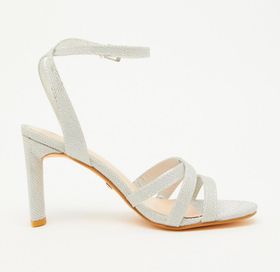 quiz wide fit silver sandals