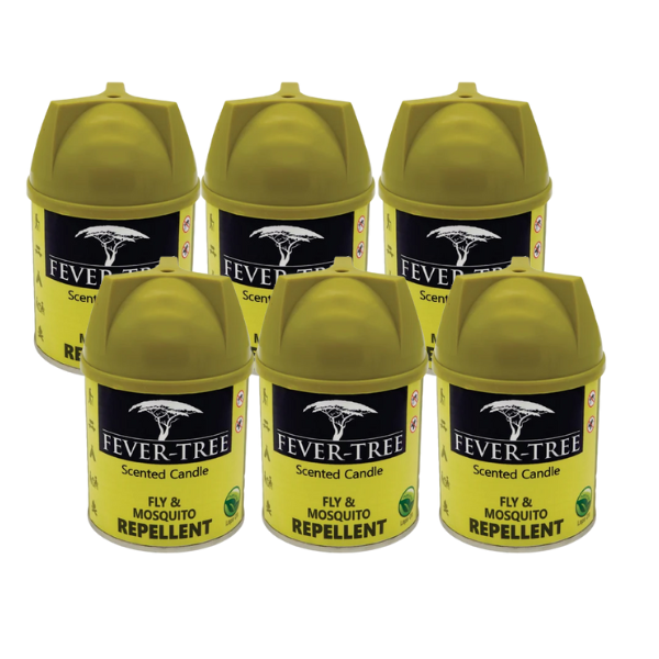 6 x Fever Tree Herbal Scented Candles (Fly &amp; Mosquito Repellent)