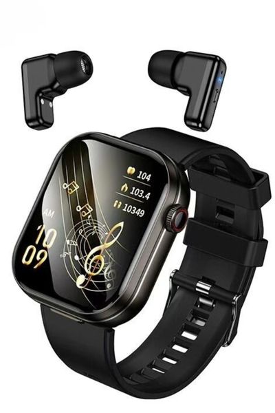 Multi-Function Smartwatch &amp; Detachable TWS Headset Combo Heart Rate Monitor