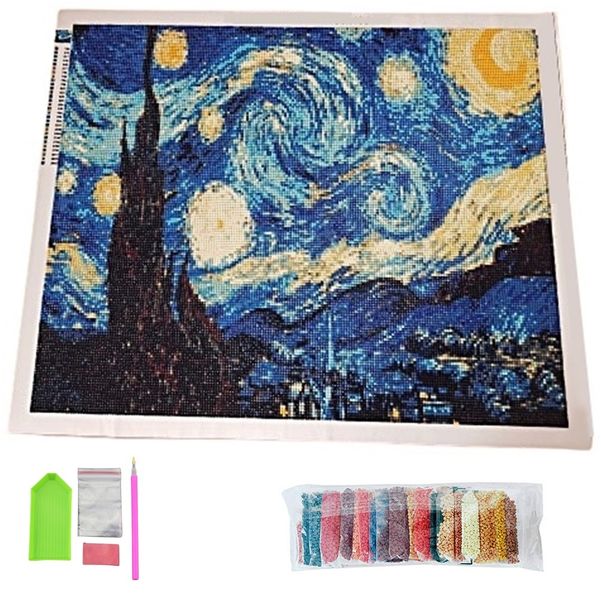 Van Gogh Starry Night Diamond 5D DIY Painting - 30cm x 40cm