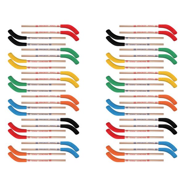 24Pcs Hockey Pencils And Erasers Pencils For Hockey Fans Students