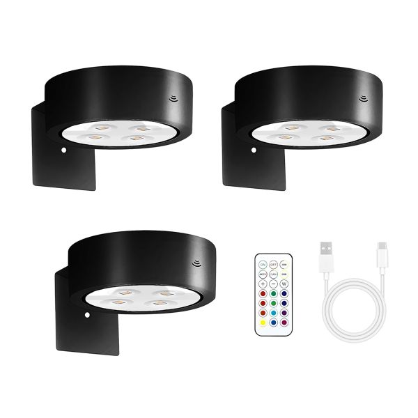 3 Pieces Picture Lights for Wall RGB Color Changing Led Art Display Light