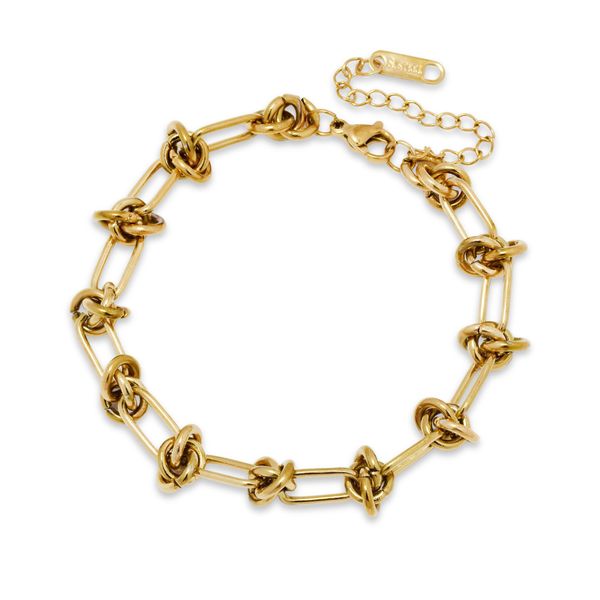 Steel My Heart Waterproof Knot Link Stainless Steel Bracelet