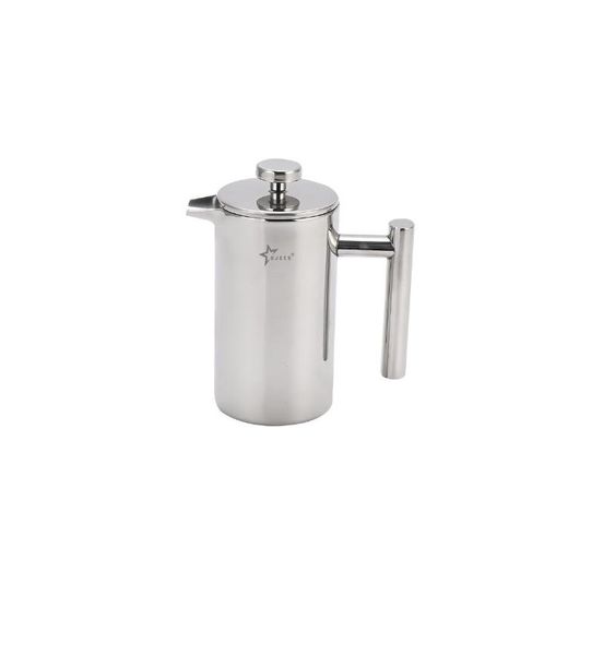 Ojees French Press Coffee Maker Double Wall Stainless Steel - 1000ml