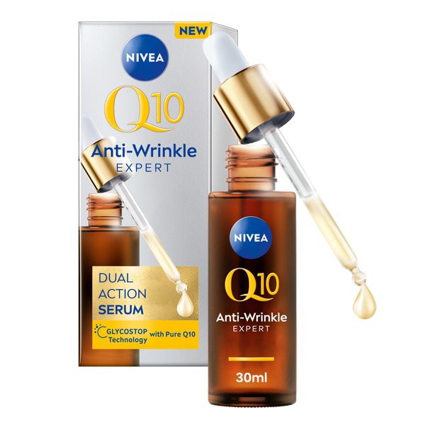 NIVEA Q10 Anti-Wrinkle Expert Face Serum Fights Signs of New Wrinkles, 30ml