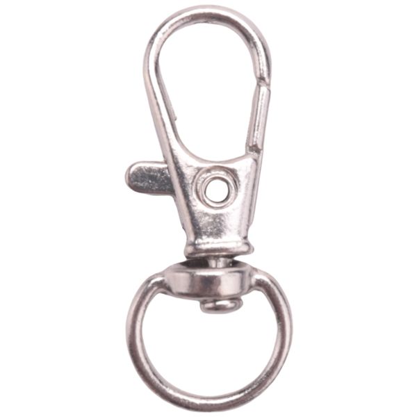 20Pcs Metal Lobster Trigger Swivel Clasp Key Ring Keychain 35mm