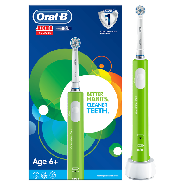 Oral-B Rechargeable Electric Toothbrush - Junior - Green