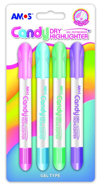AMOS DRYHIGHLIGHTER TWIST-UP PASTEL CANDY set 4's