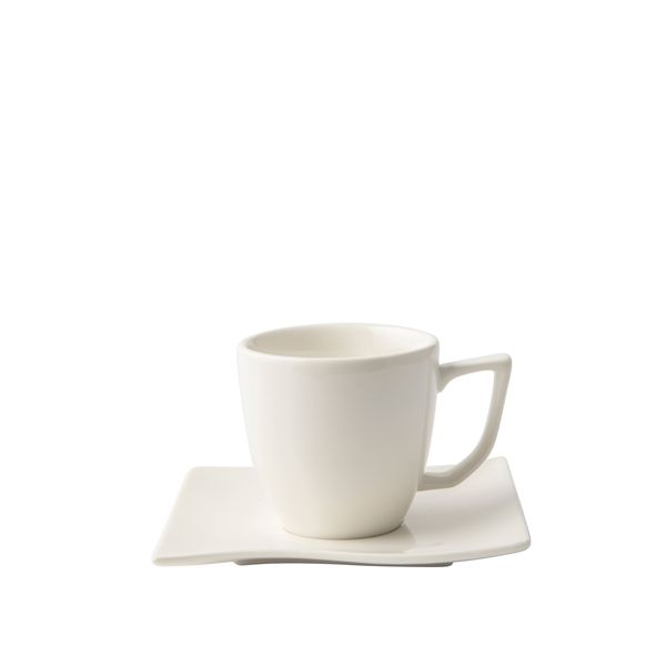 Square Espresso Cup &amp; Saucer Set of 4