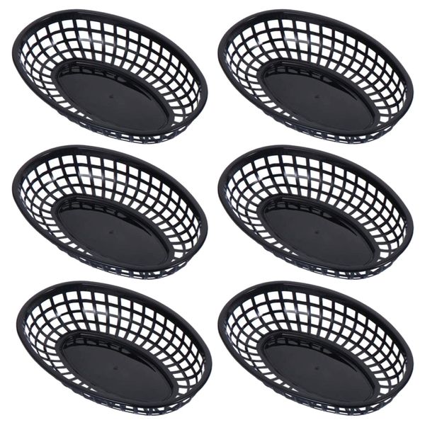 Home Kitchen Retro Food Serving Basket Set of 6 - 23cm