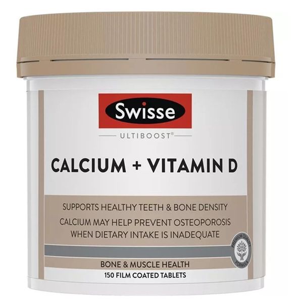 Swisse Ultiboost Calcium + Vitamin D Bone &amp; Muscle Supplement - 150 Tablets