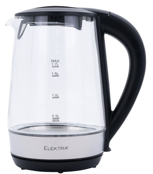 Elektra 1.7L LED Glass Electric Cordless Kettle Fast Boil