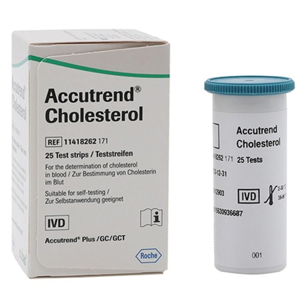Roche - Accutrend Cholesterol Test Strips 25's