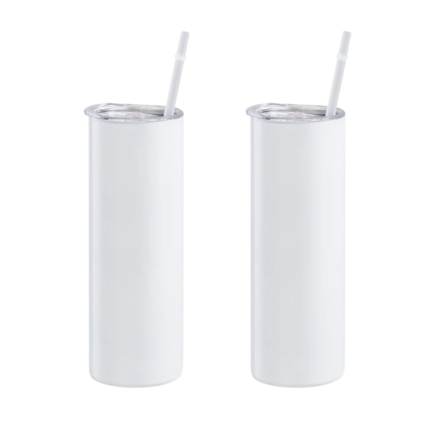 Sublimation White Tumbler - 600ml - 2 Pack