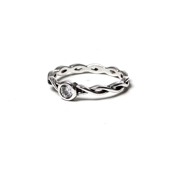 Women Silver 925 Sterling Silver Wedding Ring With CZ Stone