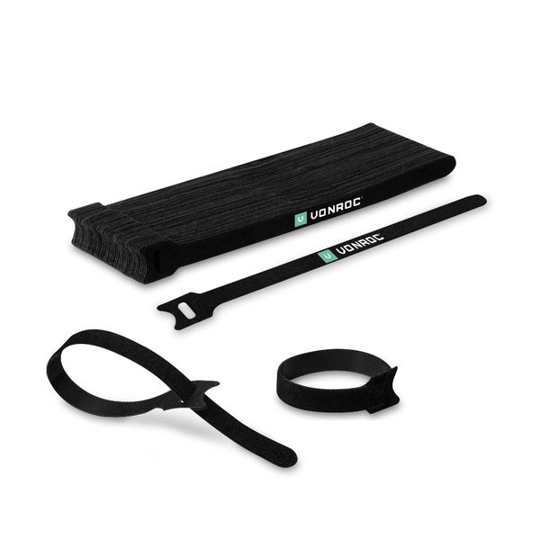 VONROC Cable ties hook and loop - 200mm - 50 pieces