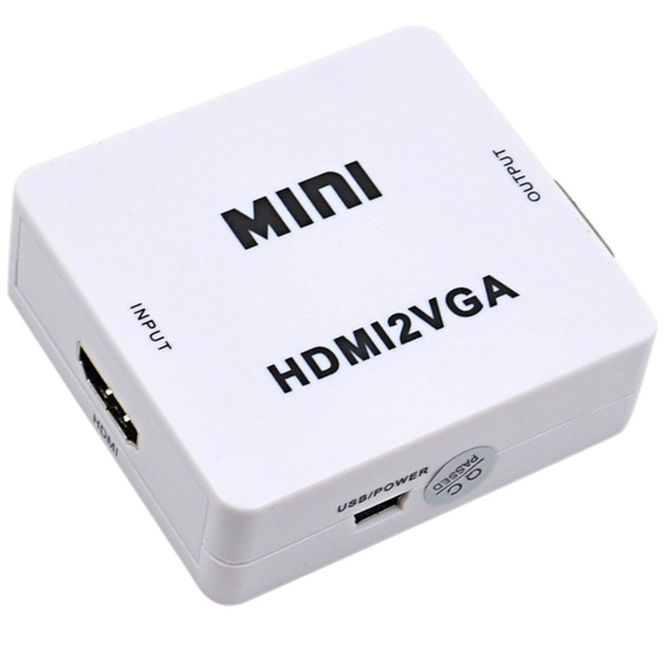HDMI to VGA Adapter 1080p - HDMI Input to VGA Output Converter with Audio