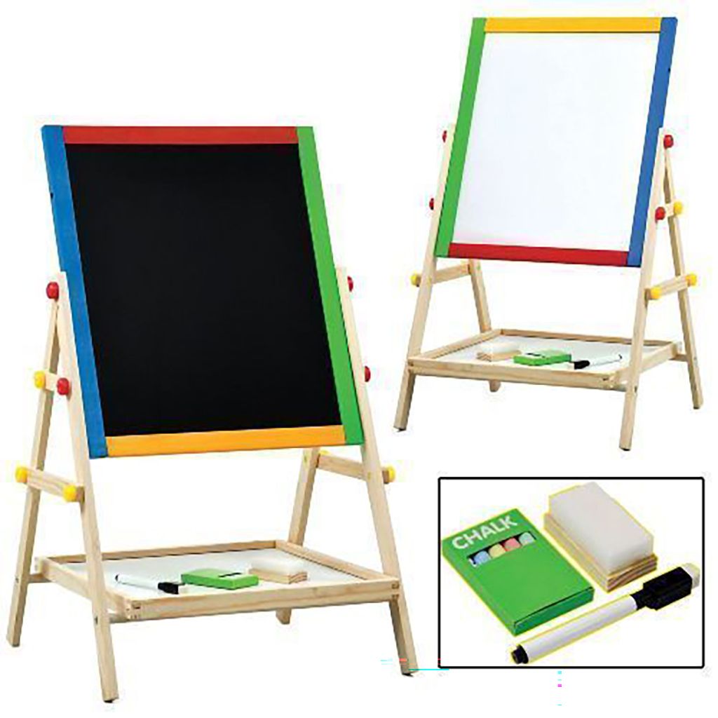 Kids 2in1 Colourful Chalk & Whiteboard Easel | Shop Today. Get it ...