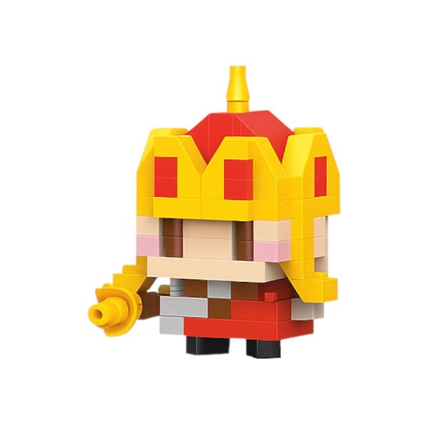 3-in-1 Mini Monk Character Building Blocks Set - Yellow - 139 Piece