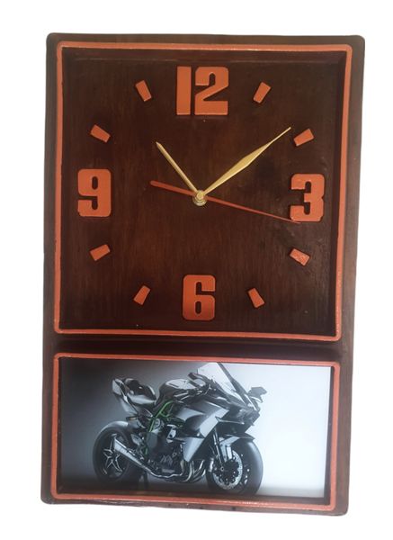 Retro Box Clock (Orange) Stunning- Lets Ride (28)