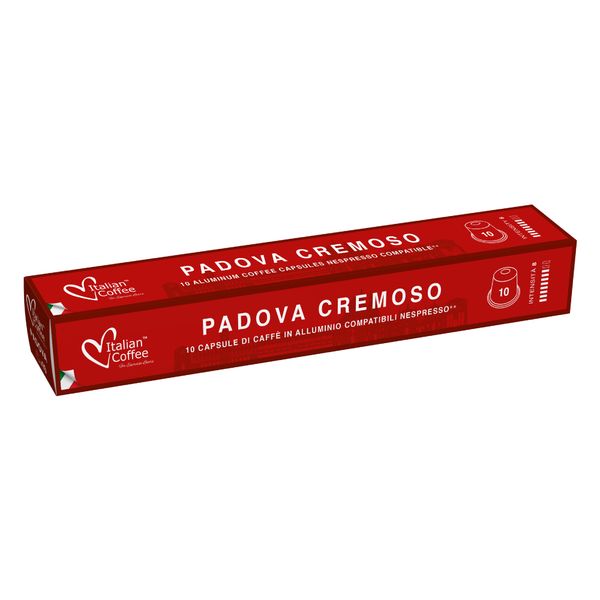 Italian Coffee Padova Cremoso - Nespresso compatible Aluminium coffee capsules