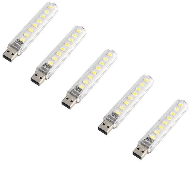 Portable USB 8 LED Light - 5 Piece