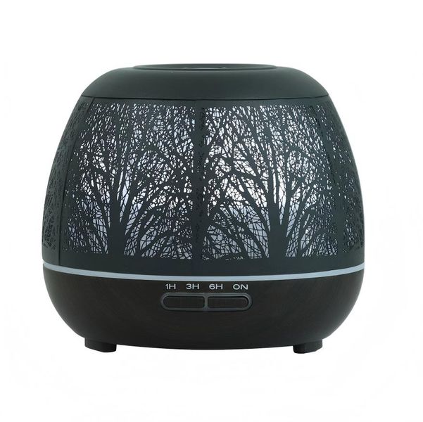 400ml 7-Color Aromatherapy Humidifier Vintage Hollowed-Out Iron Art