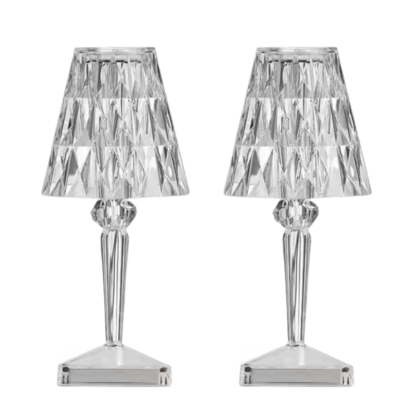 Pack of 2 Desk/Bedside Lamps Acrylic Crystal Themed Shop Today