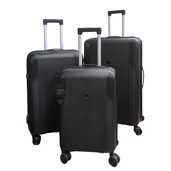 3pcs Travel Luggage Set Hard Outer Shell Suitcases Spinner Wheel 20/24/28
