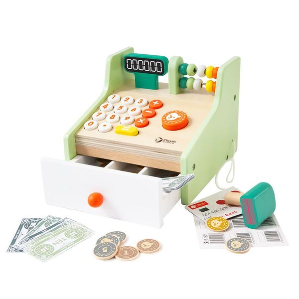 Classic World - Pretend &amp; Play Wooden Cash Register